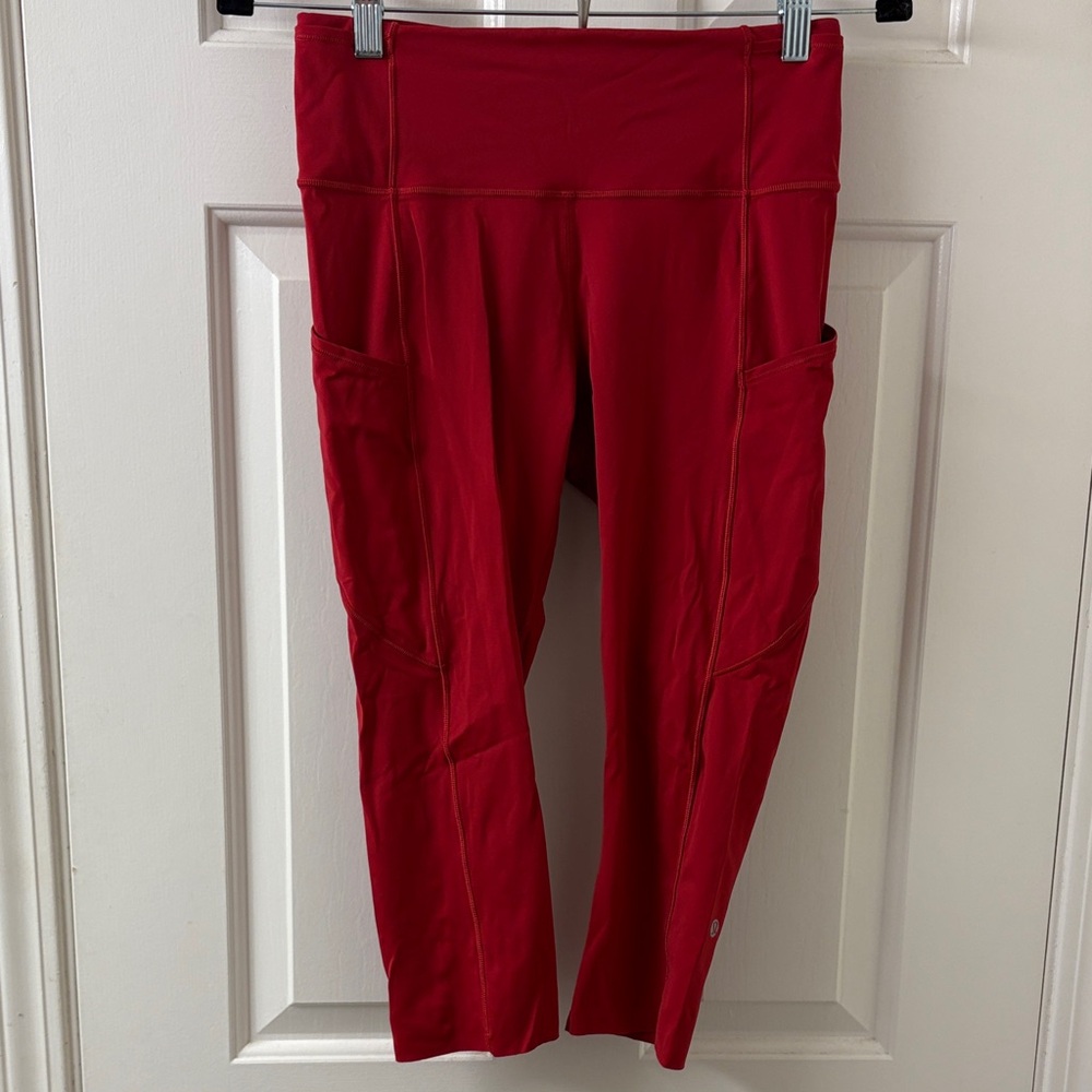 Lululemon Athletica Red Capris